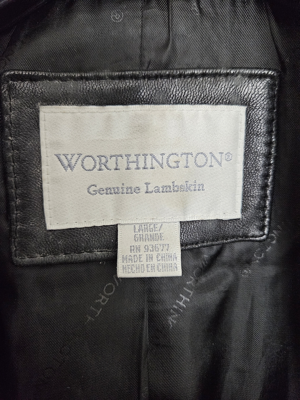 Worthington Black Leather Women's Jacket with Belt - Picture 11 of 16